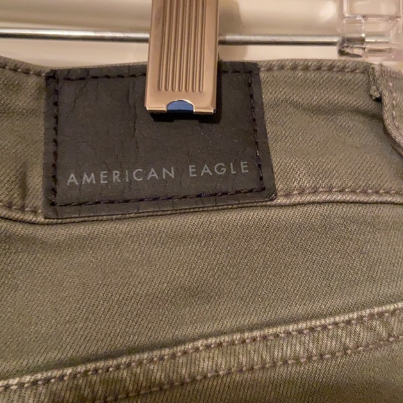 AMERICAN EAGLE Olive Green Moto Skinny Jeans Jegging - Picture 5 of 11